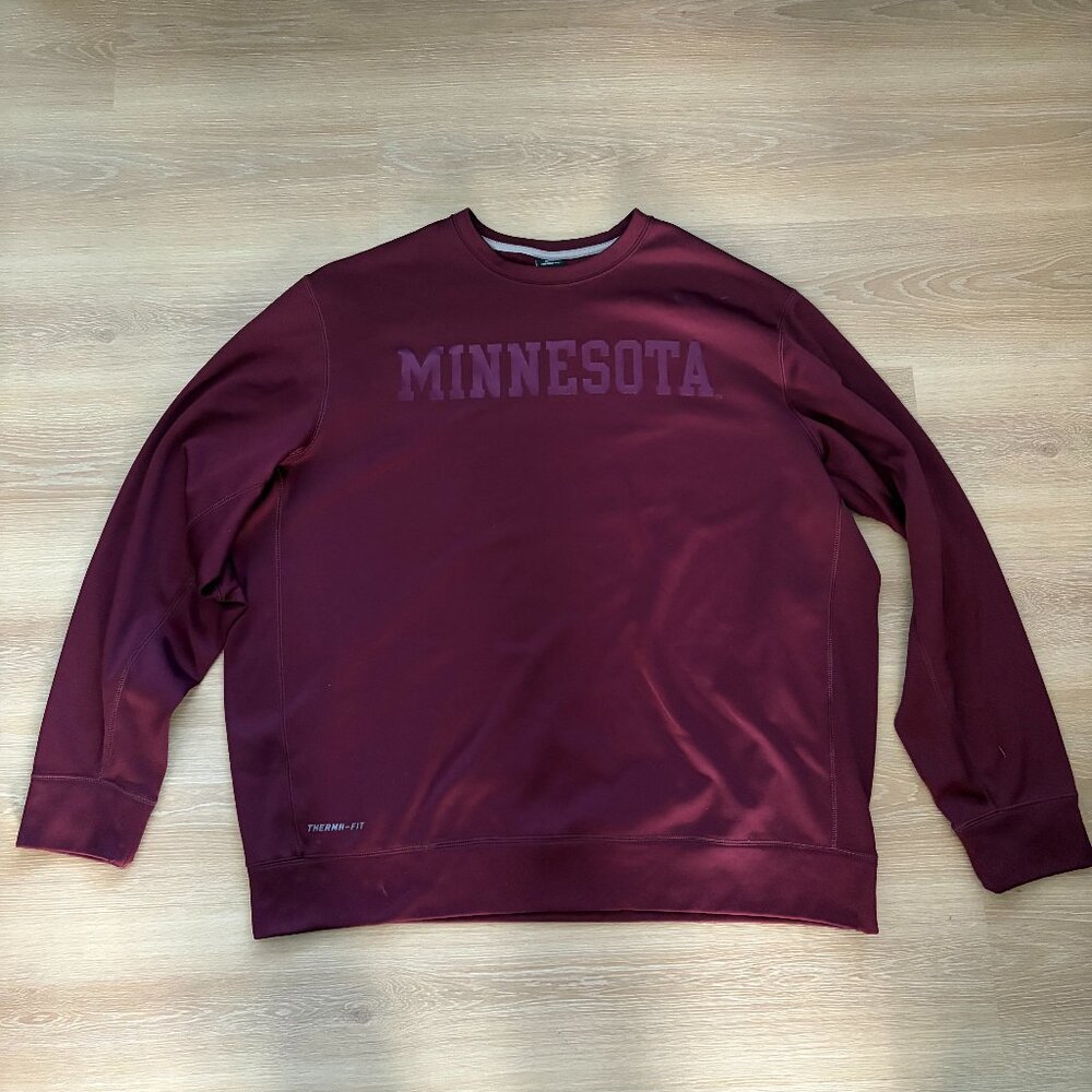Men's Nike Minnesota Long Sleeve Sweater Size 2XL Therma-Fit